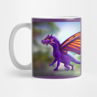 Purple Fairy Dragon with Butterfly Wings Mug